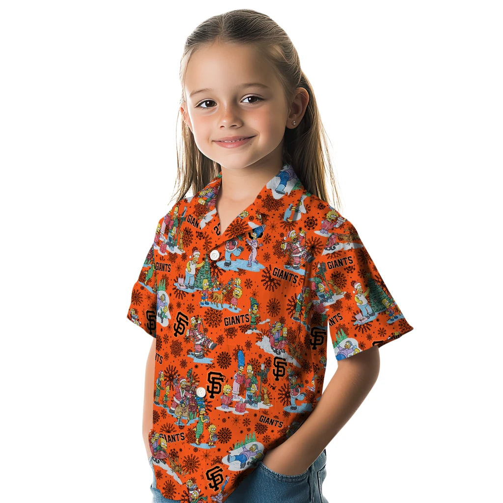 San Francisco Giants Hawaiian Shirt - Simpsons Christmas | Moonbestprint
