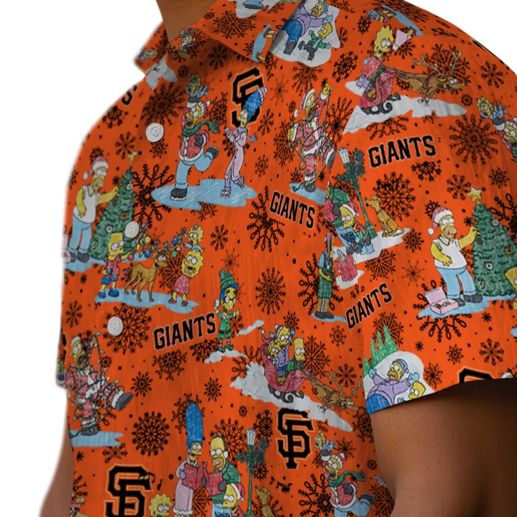 San Francisco Giants Hawaiian Shirt - Simpsons Christmas | Moonbestprint