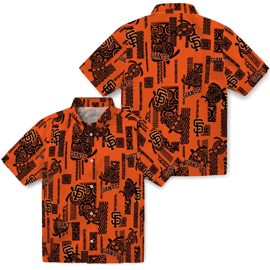 San Francisco Giants Hawaiian Shirt - Turtle Lines | Moonbestprint