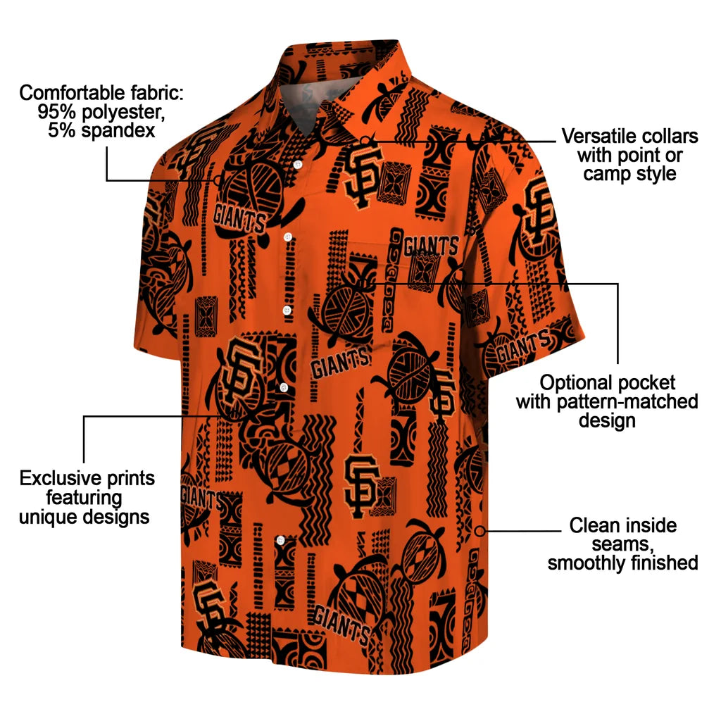 San Francisco Giants Hawaiian Shirt - Turtle Lines | Moonbestprint