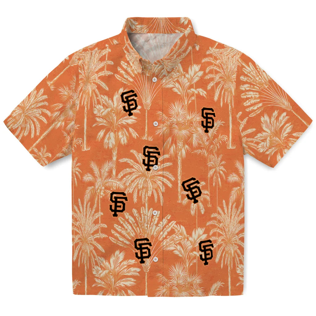 San Francisco Giants Hawaiian Shirt - Vintage Palm Tree | Moonbestprint