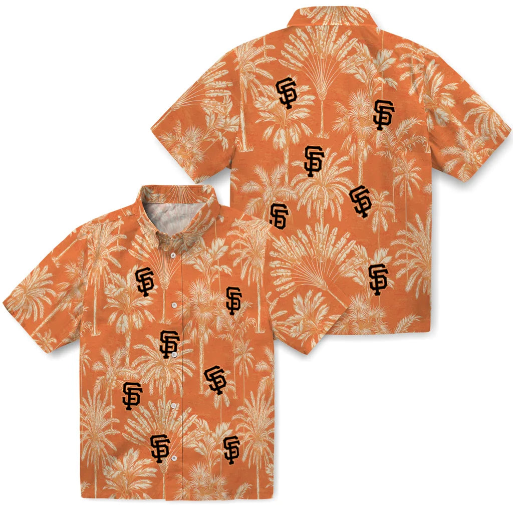 San Francisco Giants Hawaiian Shirt - Vintage Palm Tree | Moonbestprint