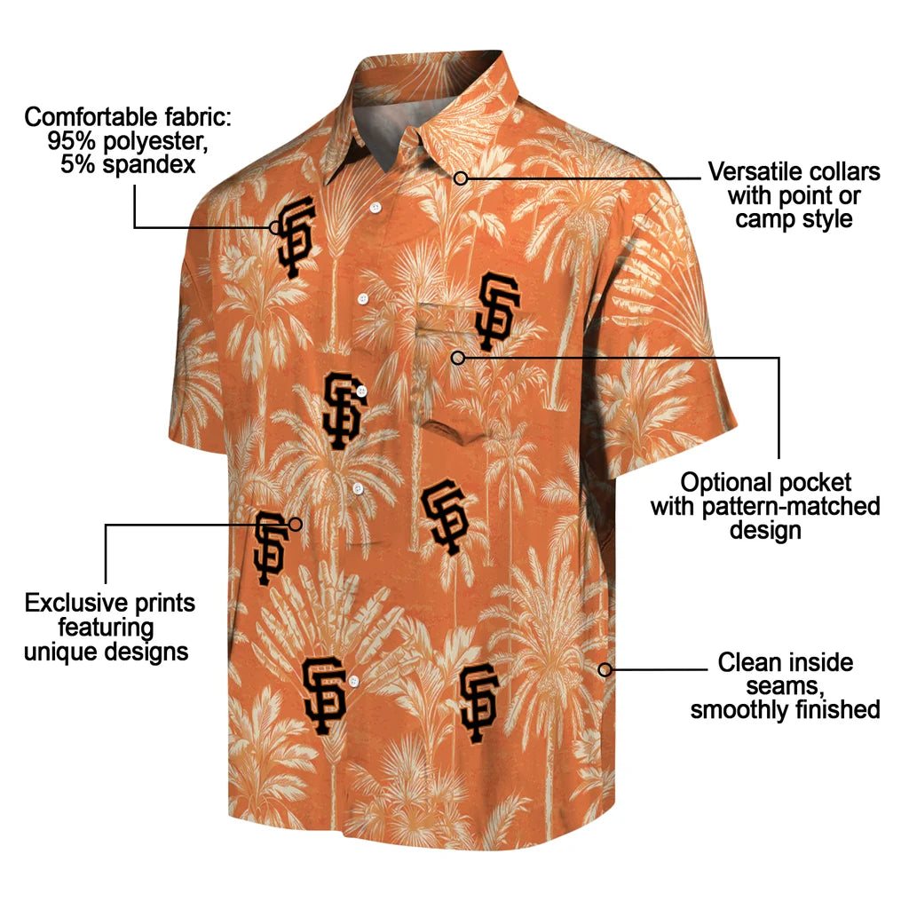 San Francisco Giants Hawaiian Shirt - Vintage Palm Tree | Moonbestprint