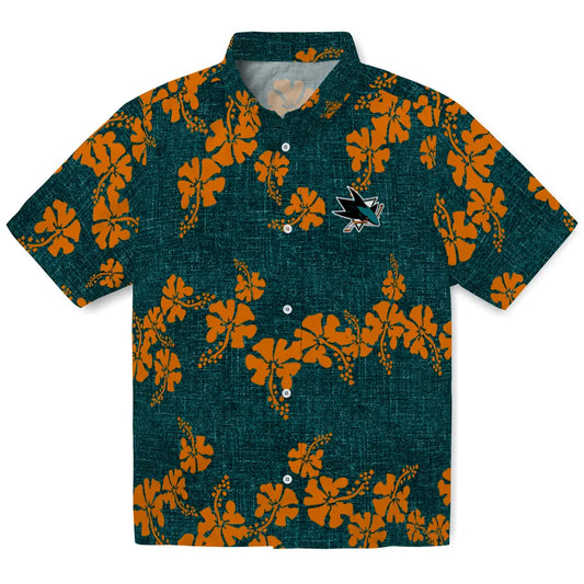 San Jose Sharks Hawaiian Shirt - 50th State Flower | Moonbestprint