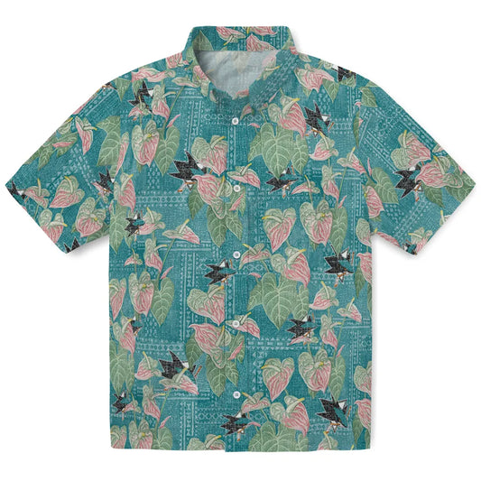 San Jose Sharks Hawaiian Shirt - Anthurium Overlay | Moonbestprint