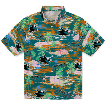 San Jose Sharks Flamingo Retreat 2026 Hawaiian Shirt – Moonbestprint