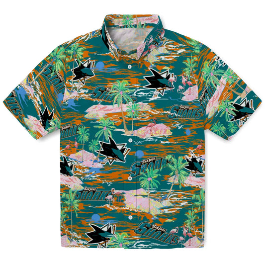 San Jose Sharks Flamingo Retreat 2026 Hawaiian Shirt – Moonbestprint
