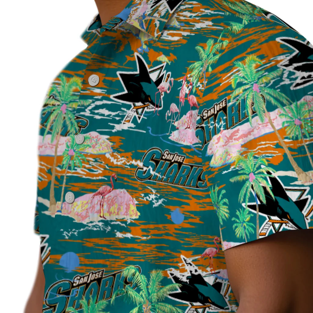 San Jose Sharks Flamingo Retreat 2026 Hawaiian Shirt – Moonbestprint