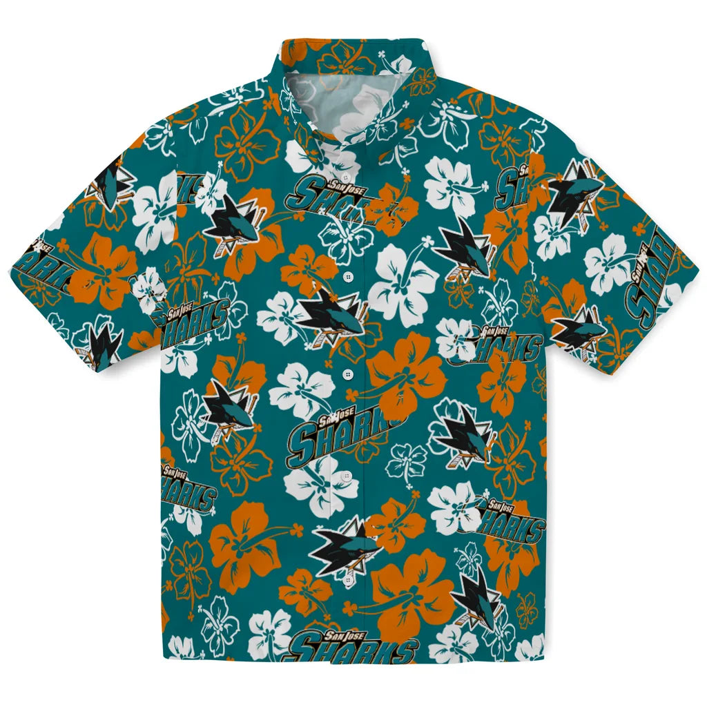San Jose Sharks Hibiscus Bloom Hawaiian Shirt – Moonbestprint