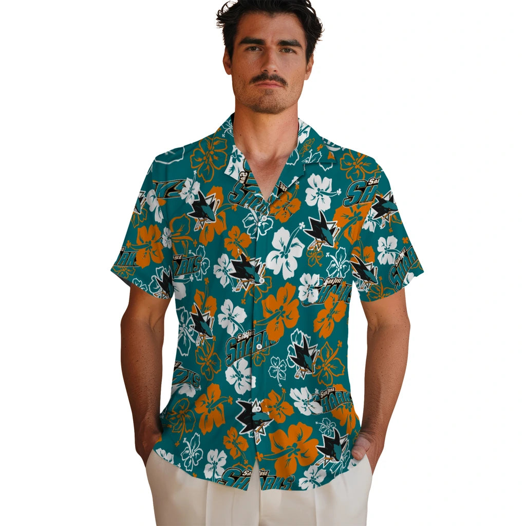 San Jose Sharks Hibiscus Bloom Hawaiian Shirt – Moonbestprint