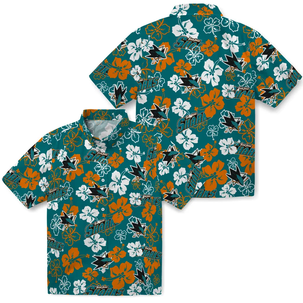 San Jose Sharks Hibiscus Bloom Hawaiian Shirt – Moonbestprint