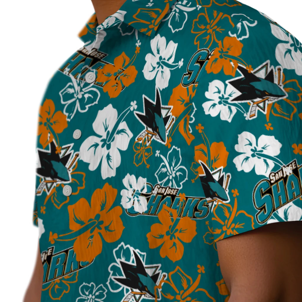 San Jose Sharks Hibiscus Bloom Hawaiian Shirt – Moonbestprint
