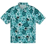 San Jose Sharks Hawaiian Shirt - Hibiscus Blooms | Moonbestprint