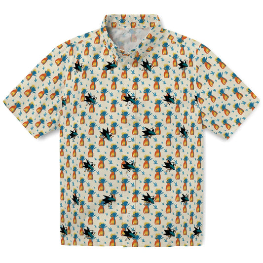 San Jose Sharks Hawaiian Shirt - Pineapple Delight | Moonbestprint