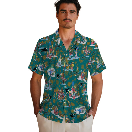 San Jose Sharks Hawaiian Shirt - Simpsons Christmas | Moonbestprint