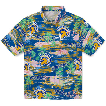 San Jose State Spartans Flamingo Retreat 2026 Hawaiian Shirt – Moonbestprint