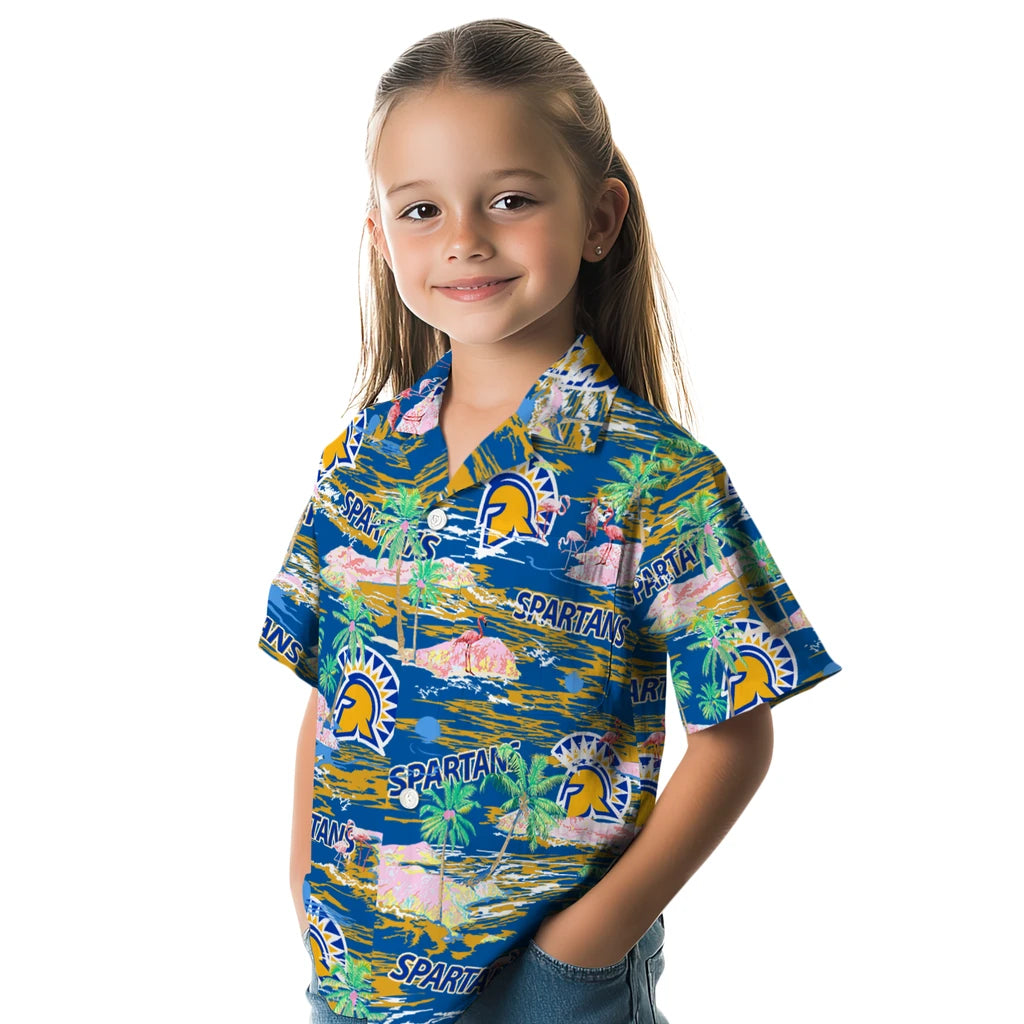 San Jose State Spartans Flamingo Retreat 2026 Hawaiian Shirt – Moonbestprint