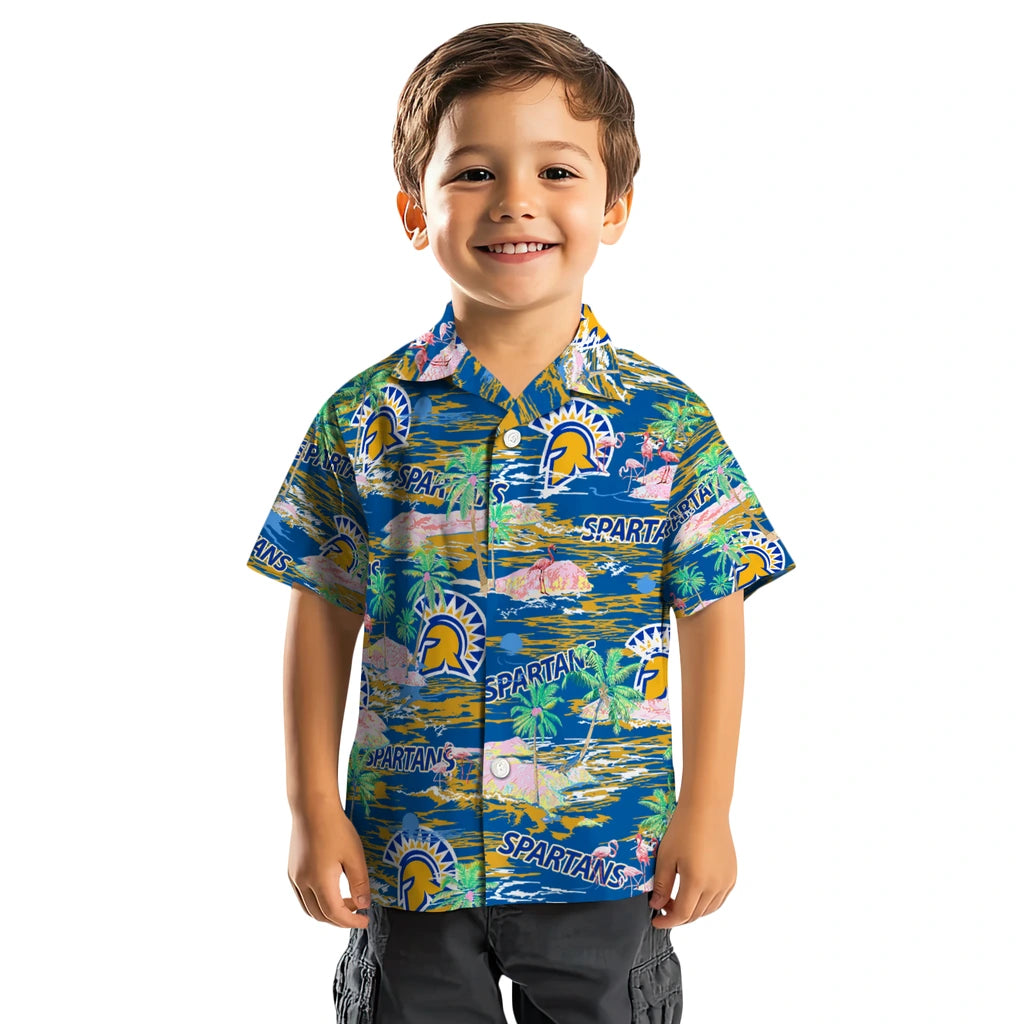 San Jose State Spartans Flamingo Retreat 2026 Hawaiian Shirt – Moonbestprint