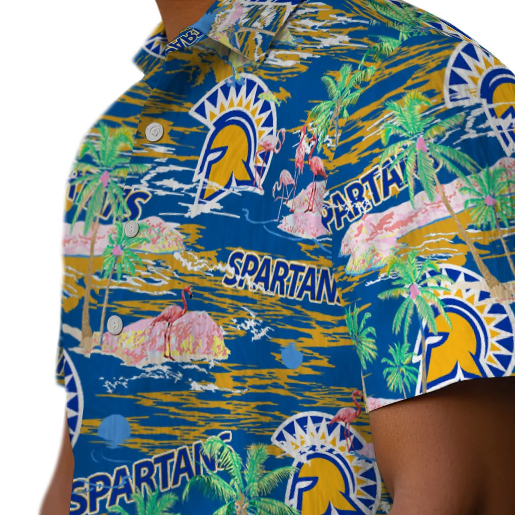 San Jose State Spartans Flamingo Retreat 2026 Hawaiian Shirt – Moonbestprint