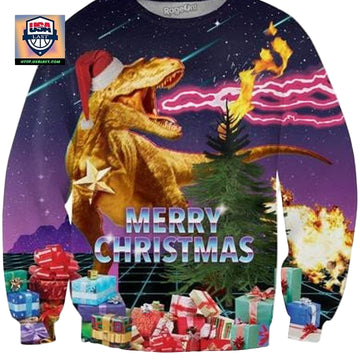 Santasaurus Rex Ugly Christmas Sweater ? Usalast
