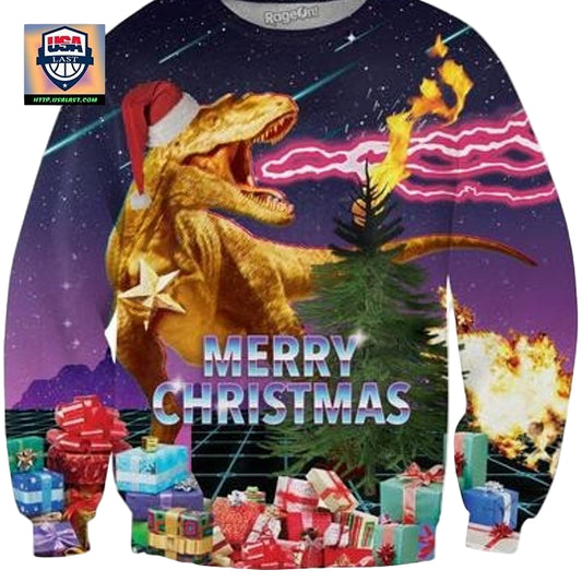 Santasaurus Rex Ugly Christmas Sweater ? Usalast