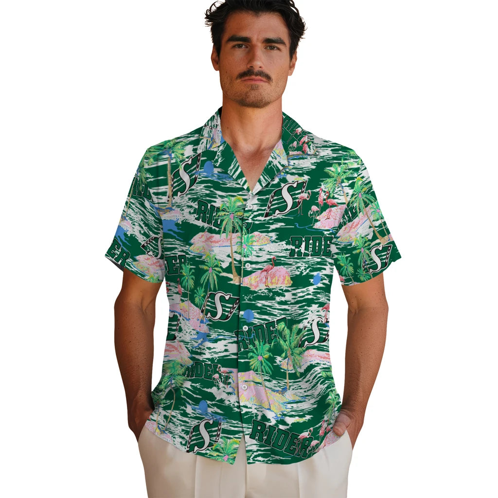 Saskatchewan Roughriders Flamingo Retreat 2026 Hawaiian Shirt – Moonbestprint