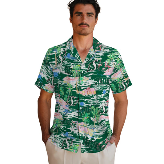 Saskatchewan Roughriders Flamingo Retreat 2026 Hawaiian Shirt – Moonbestprint