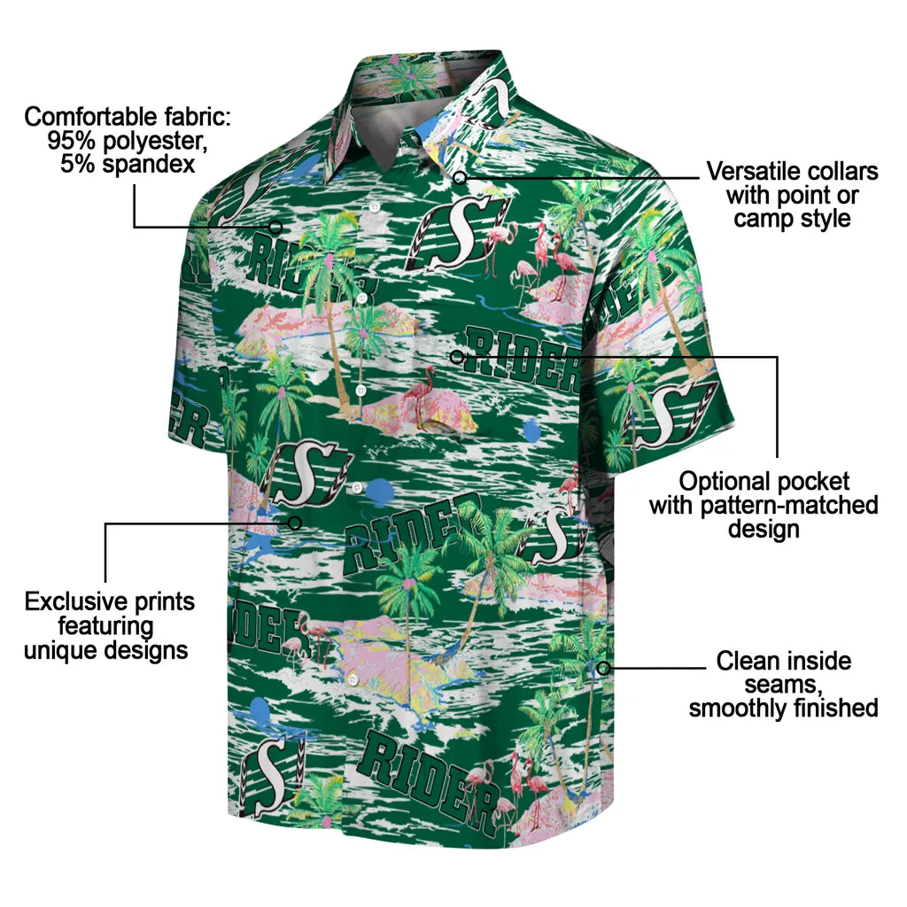 Saskatchewan Roughriders Flamingo Retreat 2026 Hawaiian Shirt – Moonbestprint