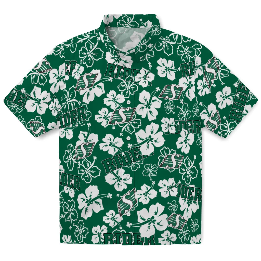 Saskatchewan Roughriders Hibiscus Bloom Hawaiian Shirt – Moonbestprint