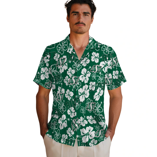 Saskatchewan Roughriders Hibiscus Bloom Hawaiian Shirt – Moonbestprint