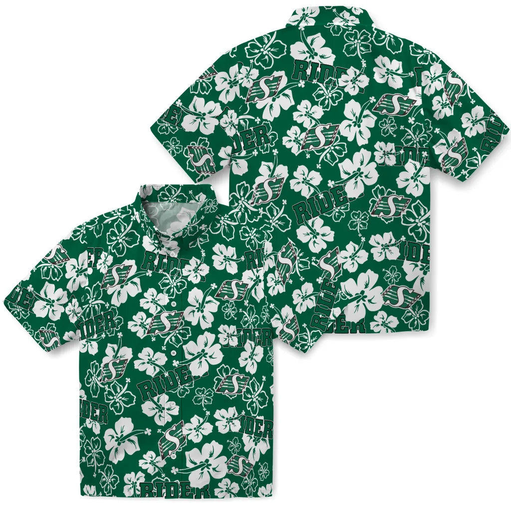 Saskatchewan Roughriders Hibiscus Bloom Hawaiian Shirt – Moonbestprint