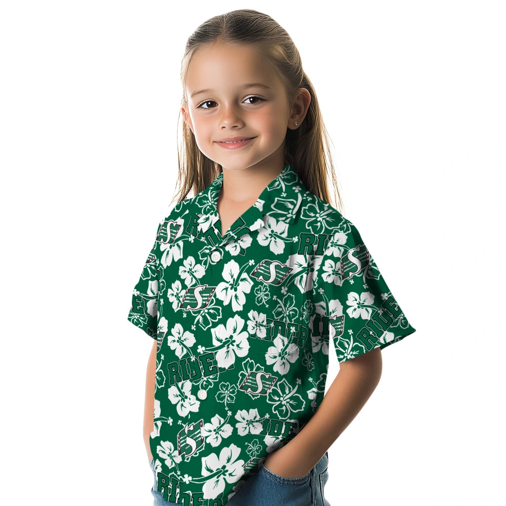 Saskatchewan Roughriders Hibiscus Bloom Hawaiian Shirt – Moonbestprint
