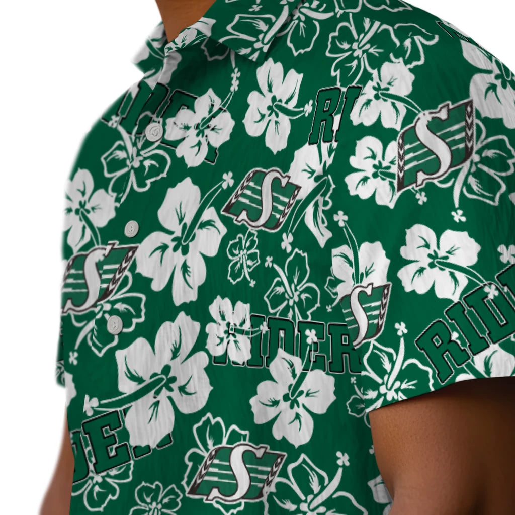Saskatchewan Roughriders Hibiscus Bloom Hawaiian Shirt – Moonbestprint