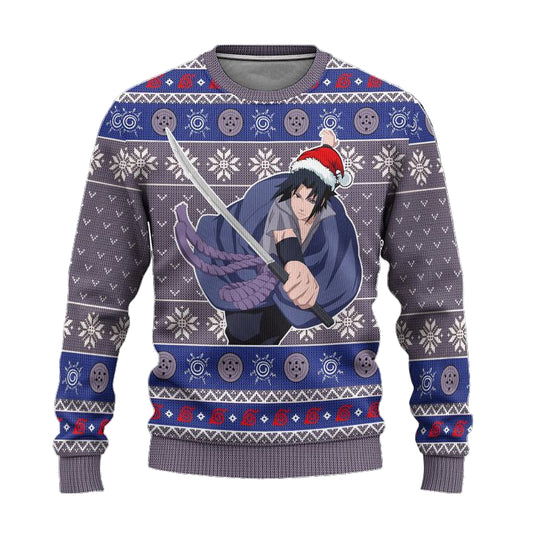 Sasuke Rinnegan Ugly Christmas Sweater Naruto Anime Xmas Gift ? Usalast