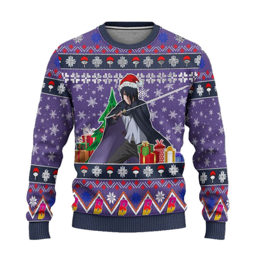 Sasuke Uchiha Anime Ugly Christmas Sweater Custom Boruto Xmas Gift ? Usalast