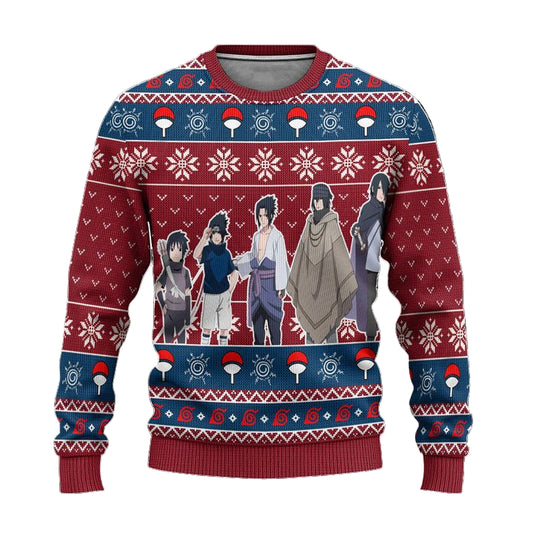 Sasuke Ugly Christmas Sweater Gaiden Naruto Anime Xmas Gift ? Usalast