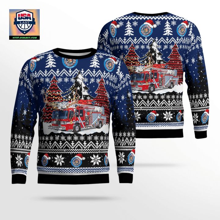Scott Township Fire EMS Christmas AOP Sweater ? Usalast
