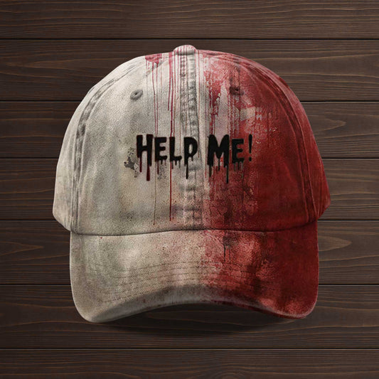 Help Me Bloody Halloween Hat -Moonbestprint