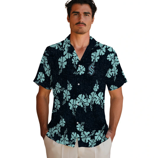 Seattle Kraken Hawaiian Shirt - 50th State Flower | Moonbestprint