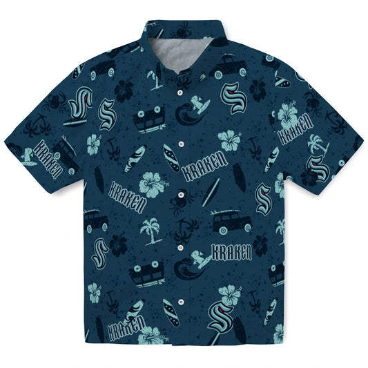 Seattle Kraken Hawaiian Shirt - Beach Vibe | Moonbestprint