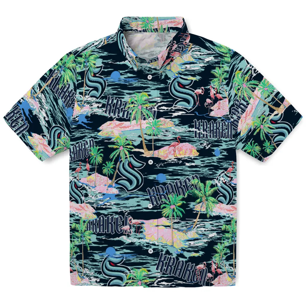 Seattle Kraken Flamingo Retreat 2026 Hawaiian Shirt – Moonbestprint