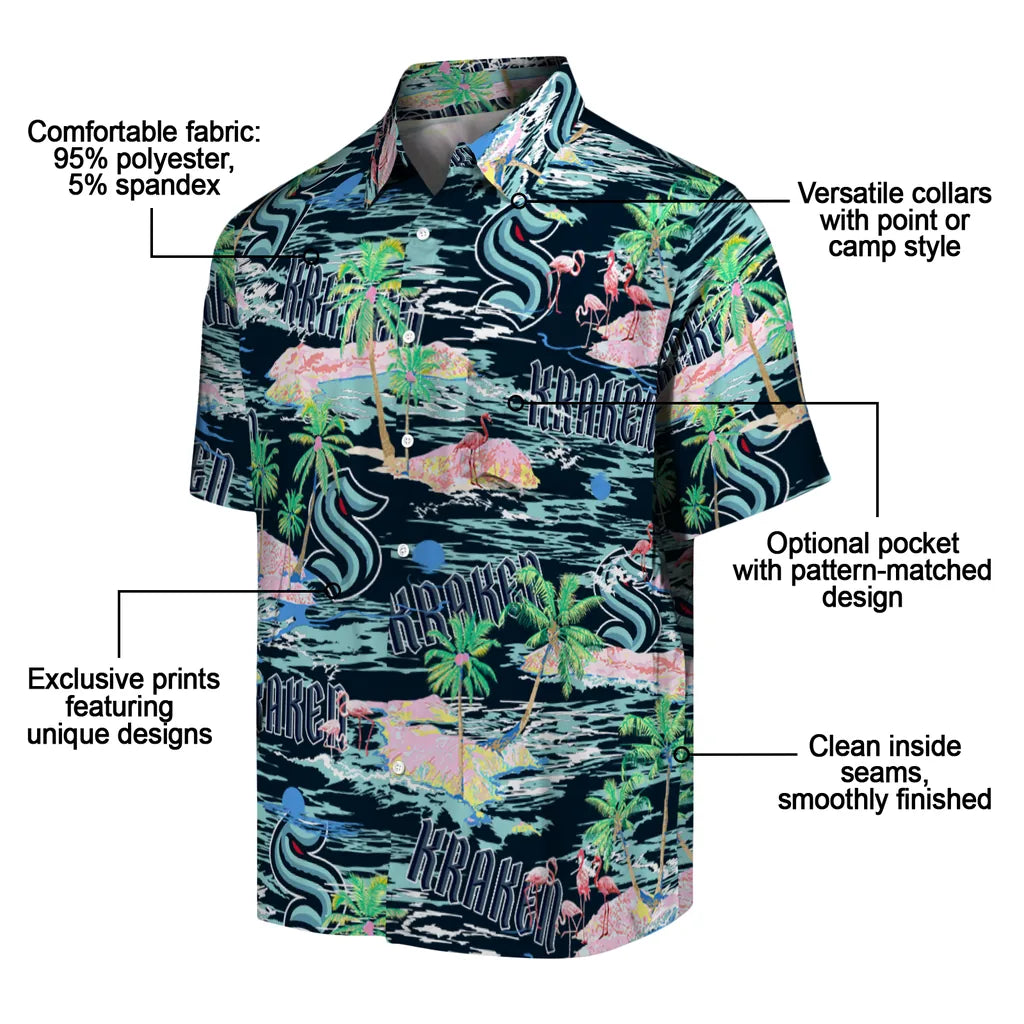 Seattle Kraken Flamingo Retreat 2026 Hawaiian Shirt – Moonbestprint
