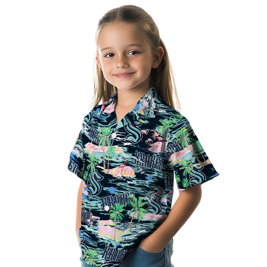 Seattle Kraken Flamingo Retreat 2026 Hawaiian Shirt – Moonbestprint