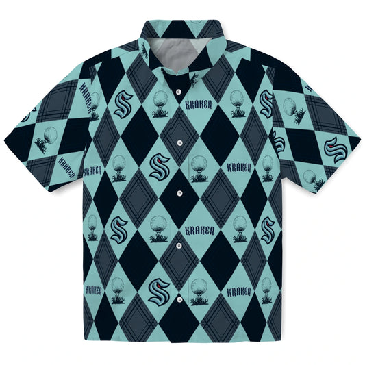 Seattle Kraken Hawaiian Shirt - Golfing Plaid | Moonbestprint