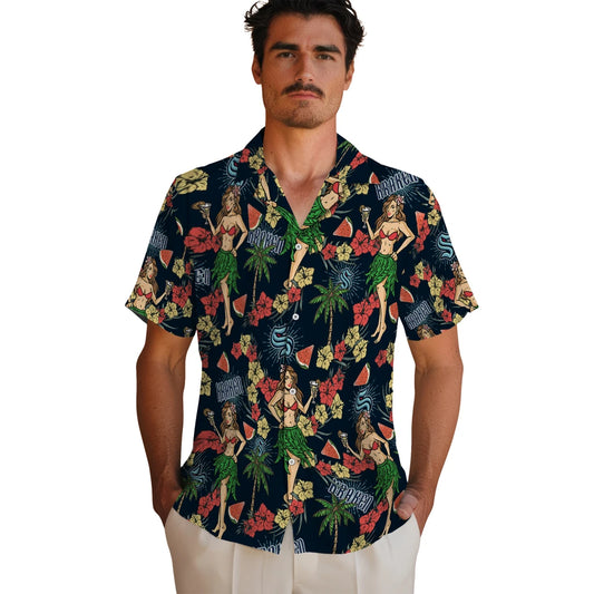 Seattle Kraken Hawaiian Shirt - Hawaiian Girls Design | Moonbestprint
