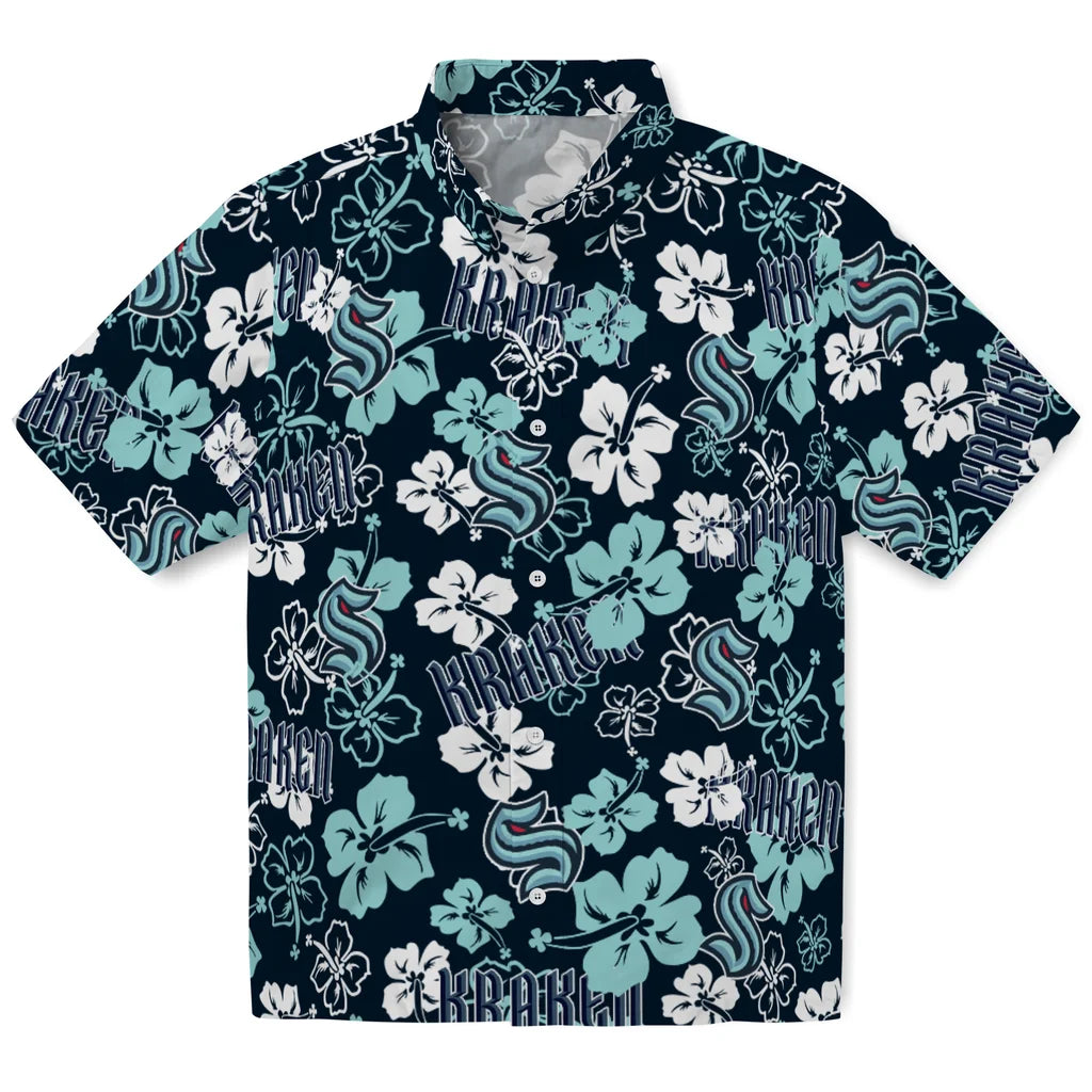 Seattle Kraken Hibiscus Bloom Hawaiian Shirt – Moonbestprint