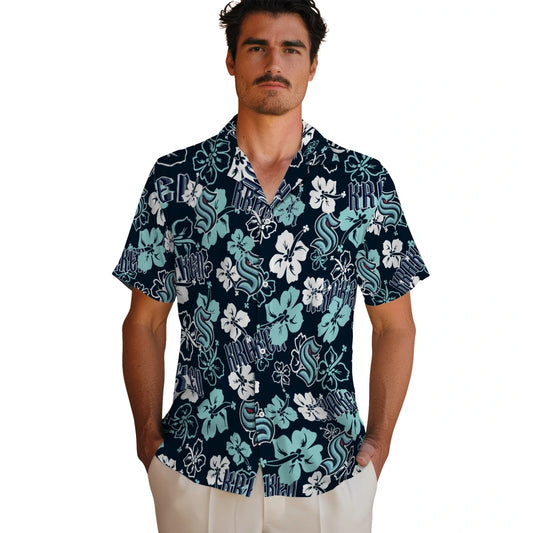 Seattle Kraken Hibiscus Bloom Hawaiian Shirt – Moonbestprint