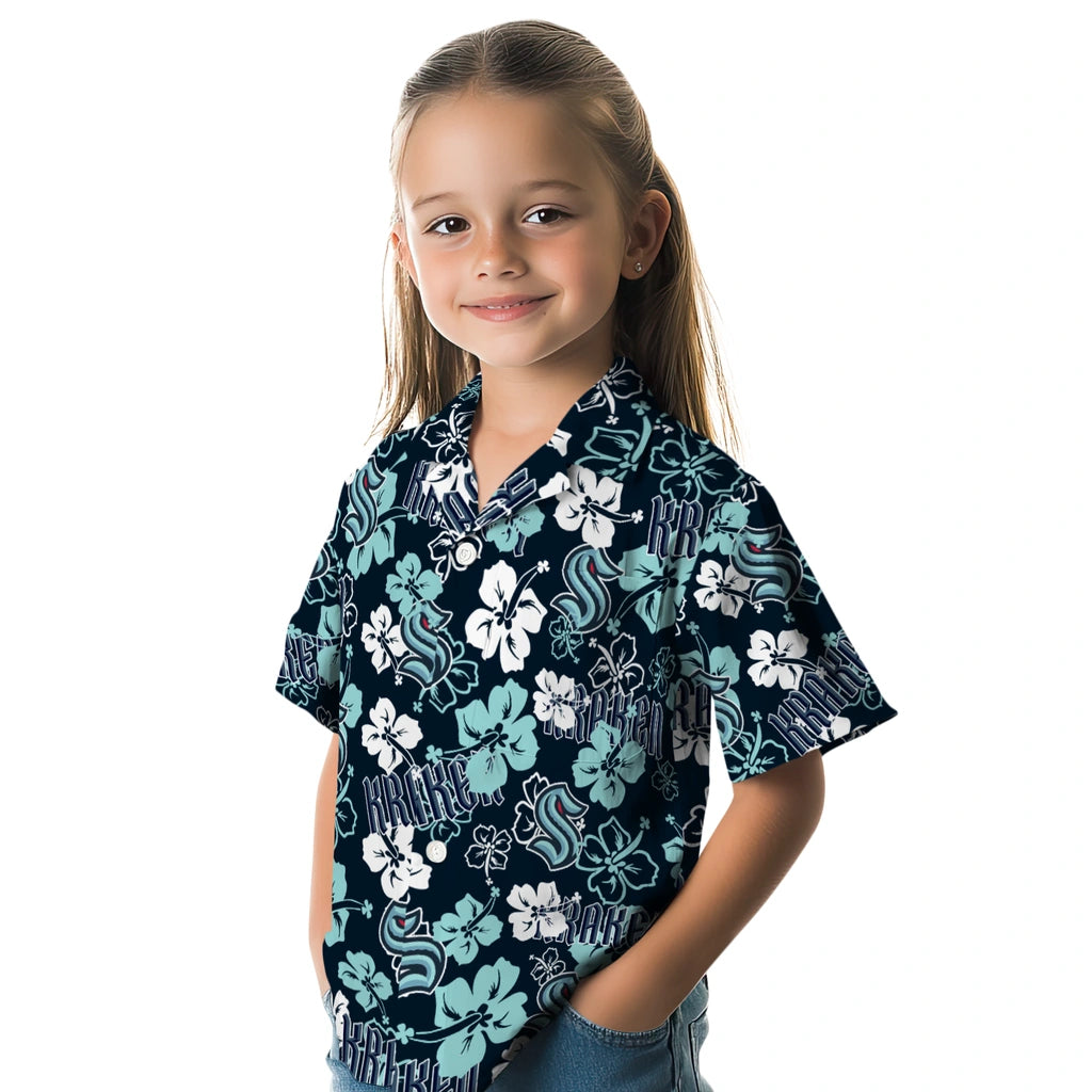 Seattle Kraken Hibiscus Bloom Hawaiian Shirt – Moonbestprint