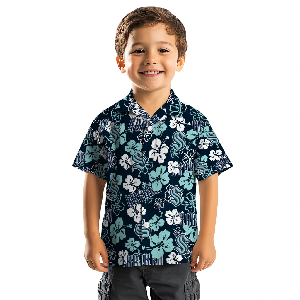 Seattle Kraken Hibiscus Bloom Hawaiian Shirt – Moonbestprint