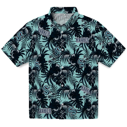 Seattle Kraken Hawaiian Shirt - Hibiscus Exotic | Moonbestprint